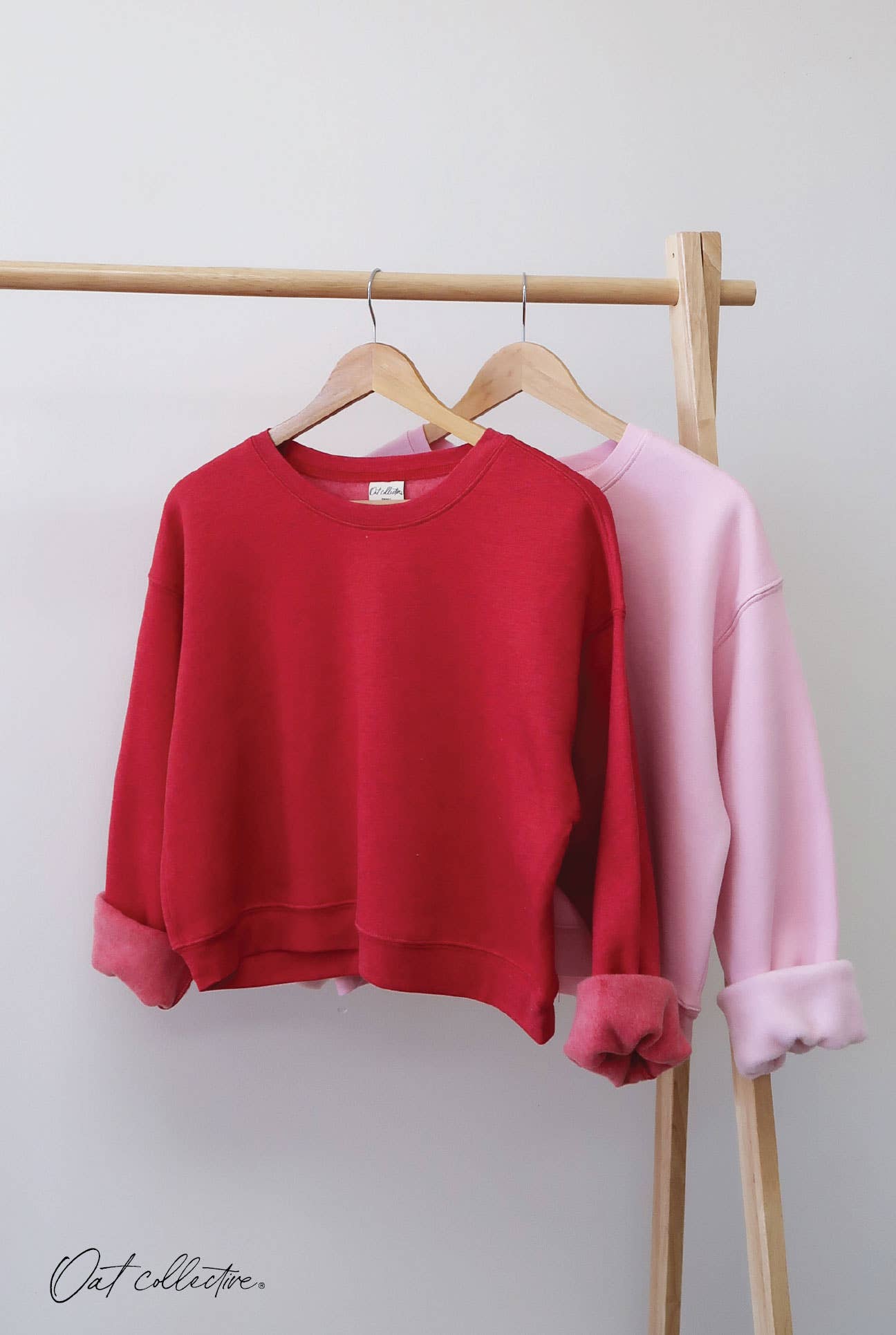 Cropped Sweatshirt- Cranberry