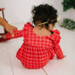 Mabel Romper- Red Picnic Plaid