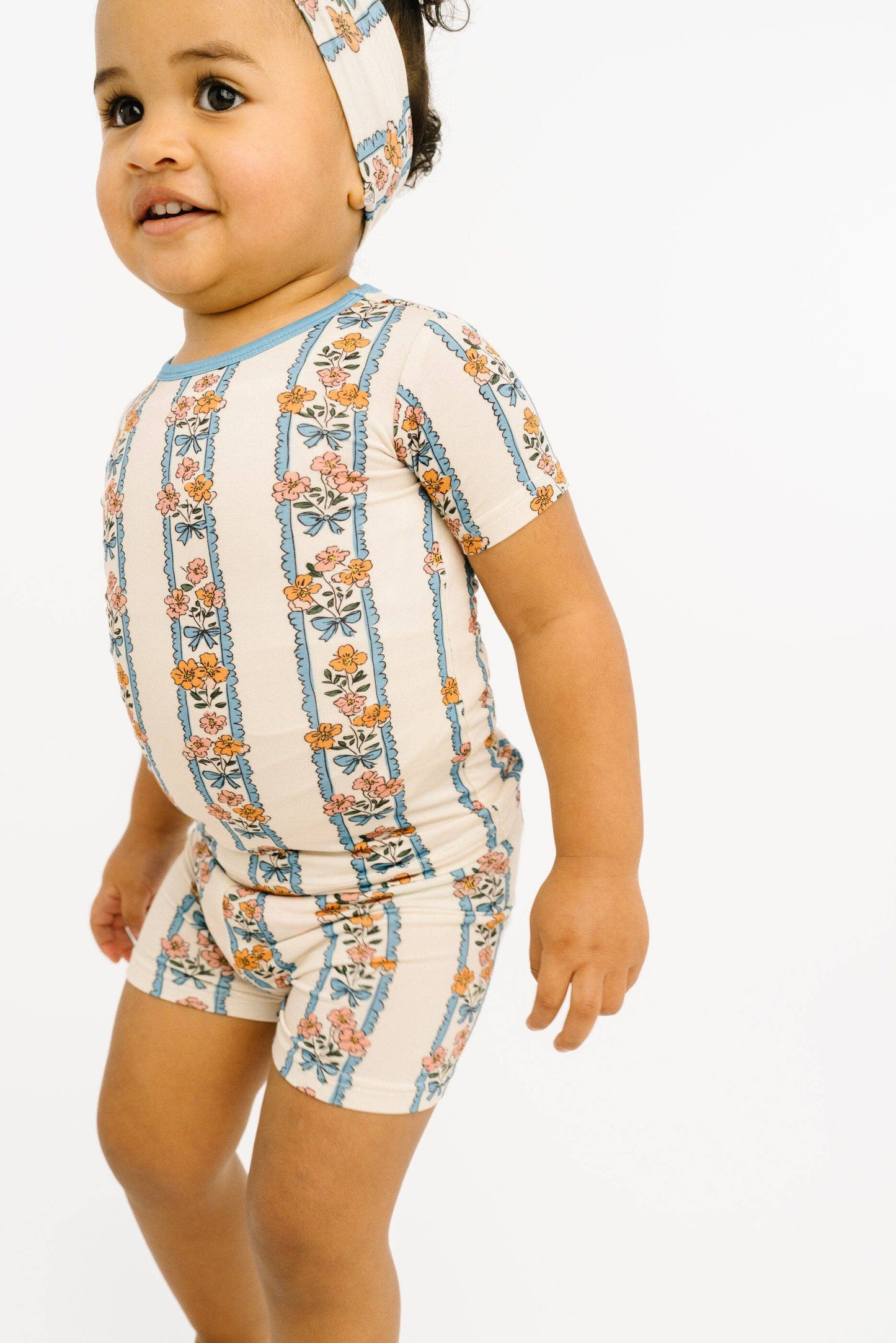 Cottage Bouquet Bamboo Shorts Set