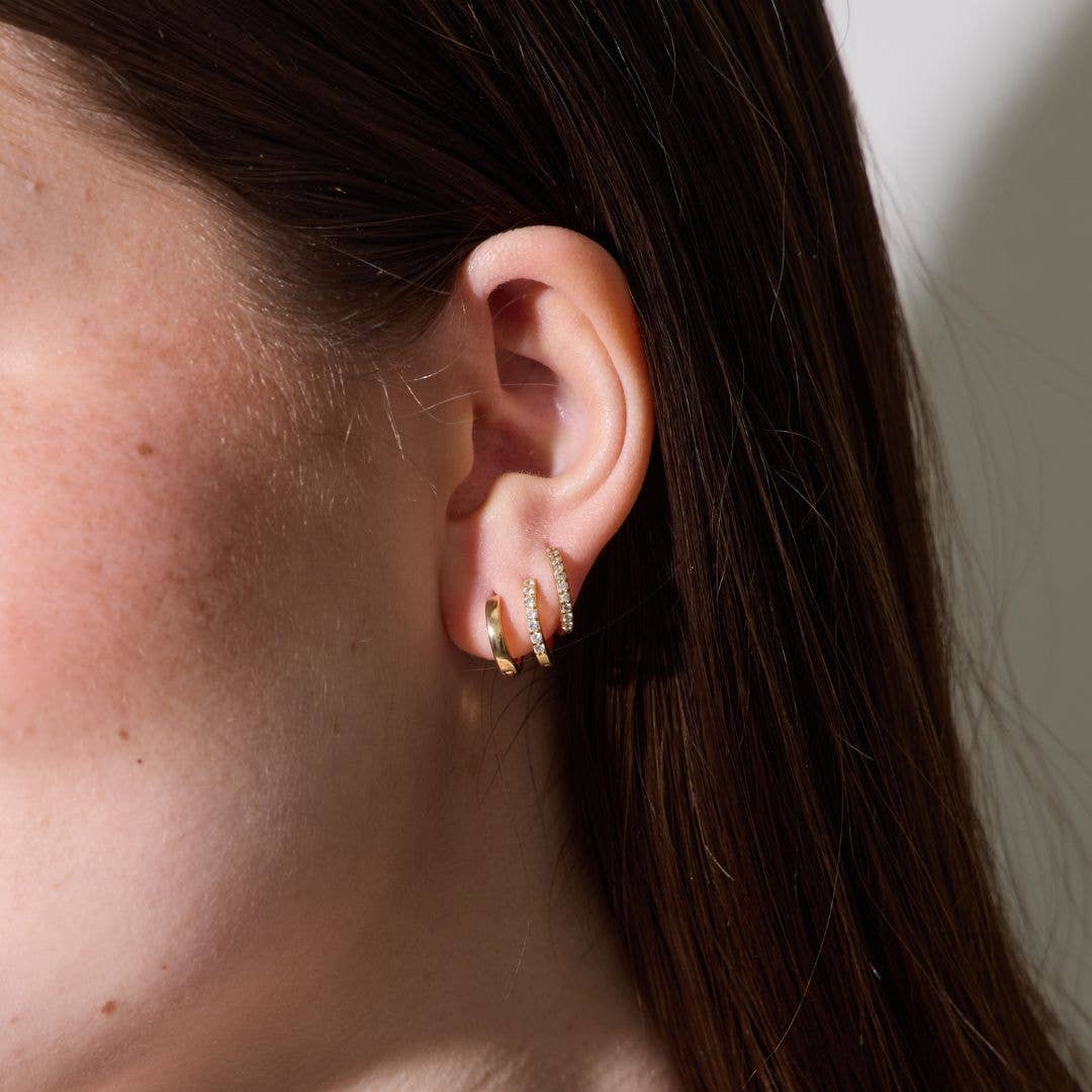 Gold Waterproof Essential Huggie Earrings