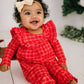 Mabel Romper- Red Picnic Plaid