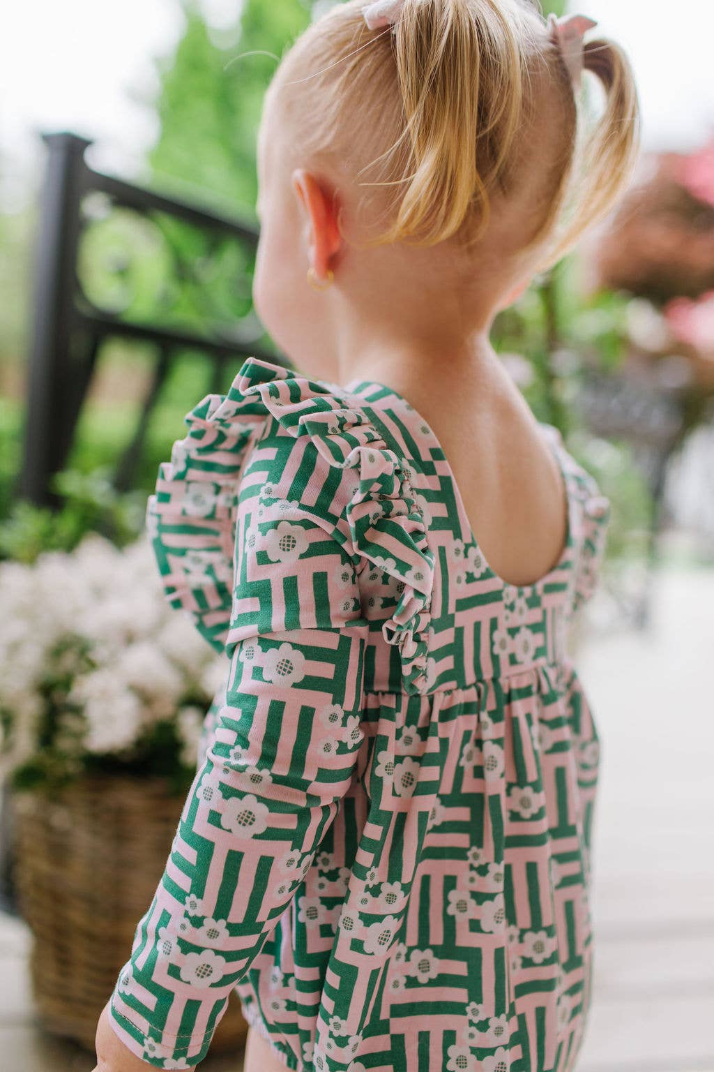 Leah Romper- Wildflower Grid