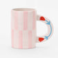 Ceramic Coffee Mug- Pink Stripes