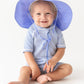 Baby Boys Periwinkle Blue Seersucker Short Sleeve One Piece Rash Guard