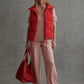 Lilah Cord Puffer Gilet- Pink Begonia