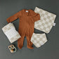 Taupe Checkered Bib