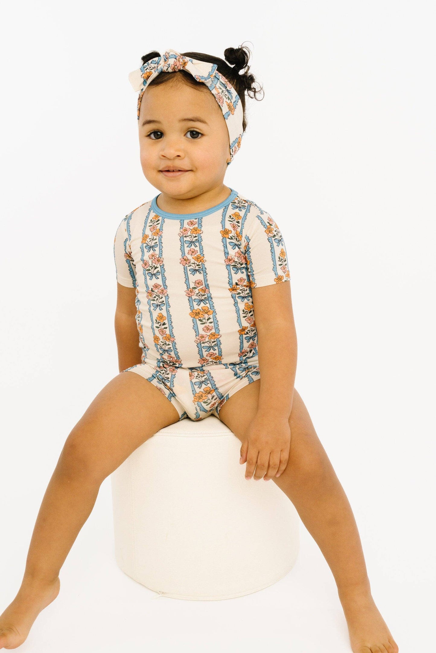 Cottage Bouquet Bamboo Shorts Set