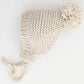 Natural Garter Stitch Knit Bonnet Baby & Kids