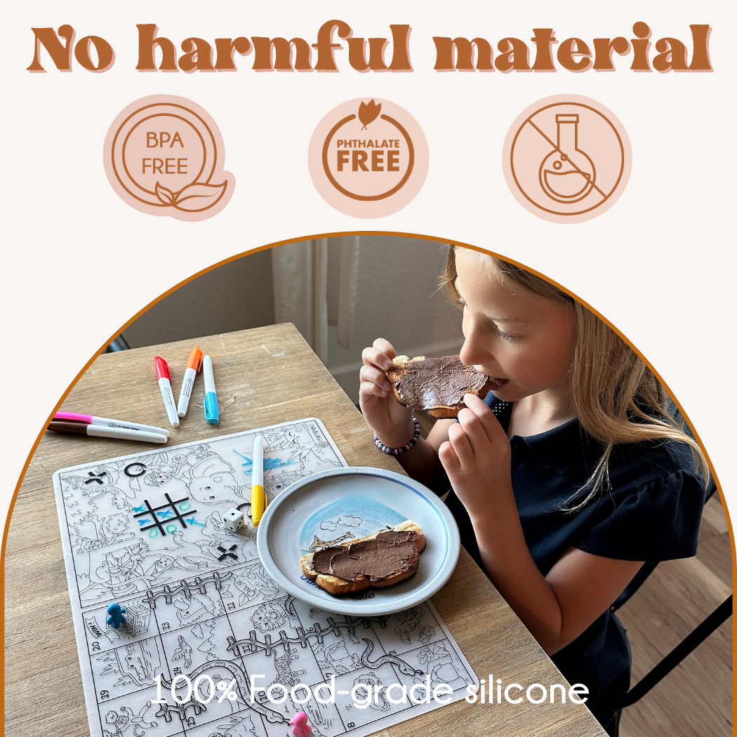 Silicone Reusable Coloring Mat set Kids Gift - Go Sports!