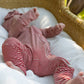 Bamboo Zip Pajamas- Peppermint Stripe Ribbed