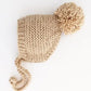 Latte Garter Stitch Knit Bonnet