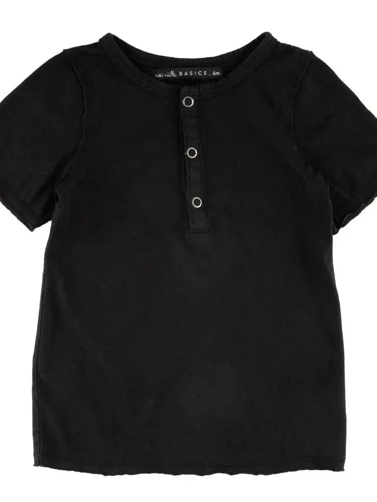 Pauli Kids Henley- Black - Lulie