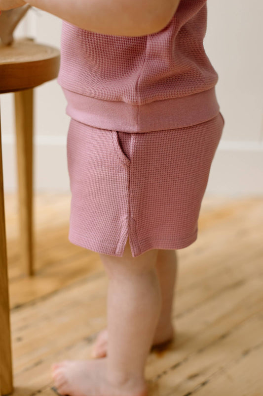 Organic Baby & Kids Avery Waffle Short - Punch
