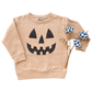 Pumpkin Smiley Sweatshirt- Tan