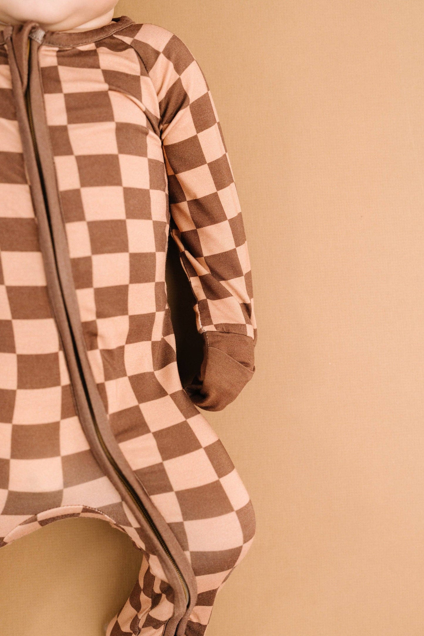 Espresso Checkered Bamboo Sleeper