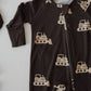 Bamboo Zip Pajamas- Bulldozer