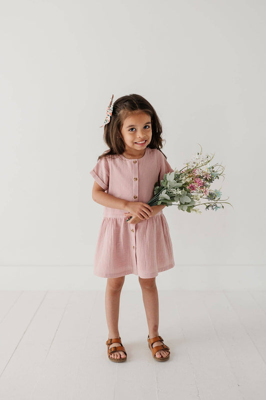 Gauze Button Dress