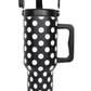 Black & White Polka Dots Tumbler