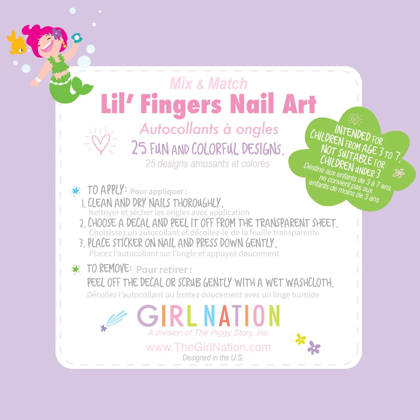 Lil' Fingers Nail Art- Mermaids & Friends - Lulie