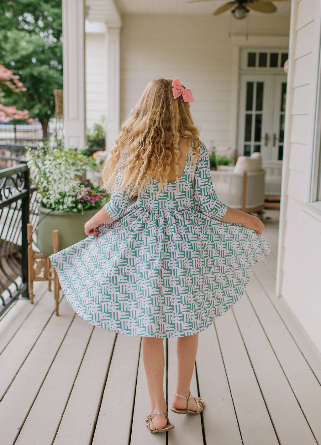 Emile Dress- Wildflower Grid