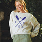 LAKE Mid Graphic Sweatshirt- White Heather