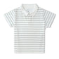 Organic Collar Tee & Shorts Set - Fog Stripes