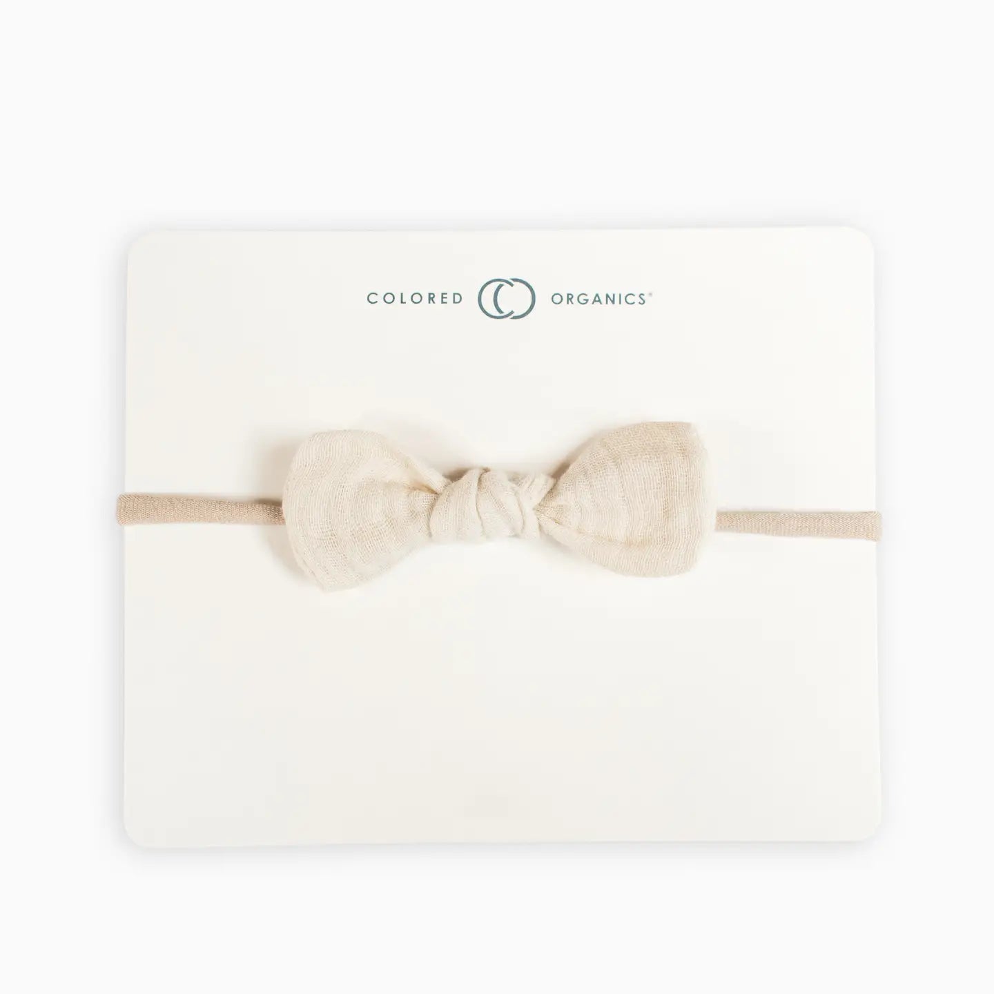 Organic Baby Dainty Bow Headband - Natural