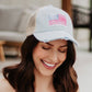 American Flag Denim Trucker Hat