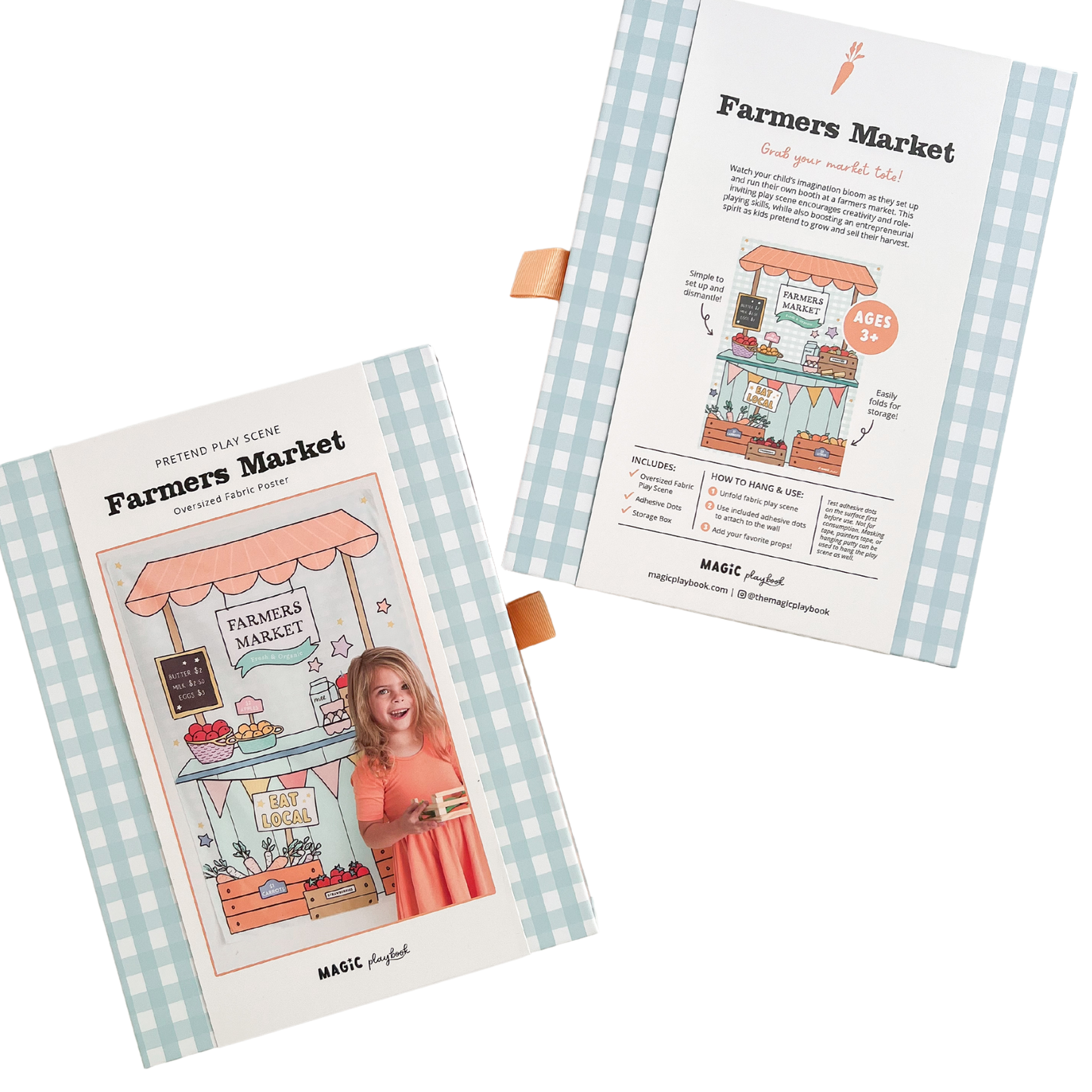 Farmer's Market Fabric Play Scene Imaginative Role-Play Toy