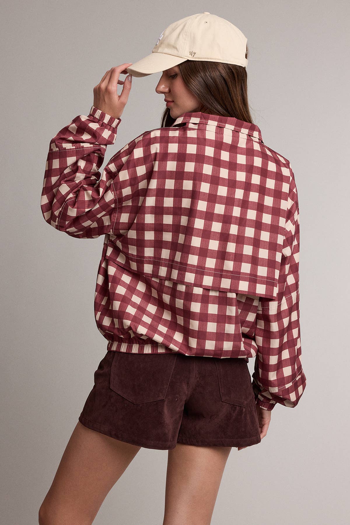 Check Windbreaker Jacket