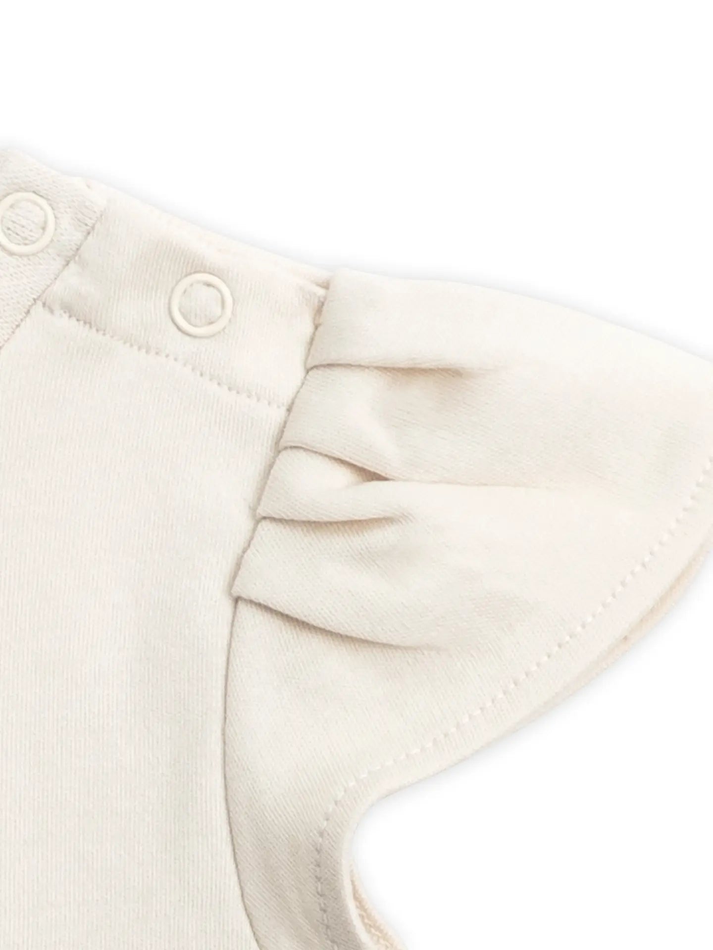 Organic Pearl Petal Sleeve Bodysuit - Ivory