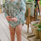 Leah Romper- Wildflower Grid