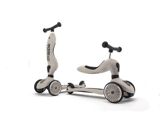 HighwayKick 1 Scooter and Ride On Toy Ash