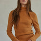 Knit Sweater Turtle Neck- Camel