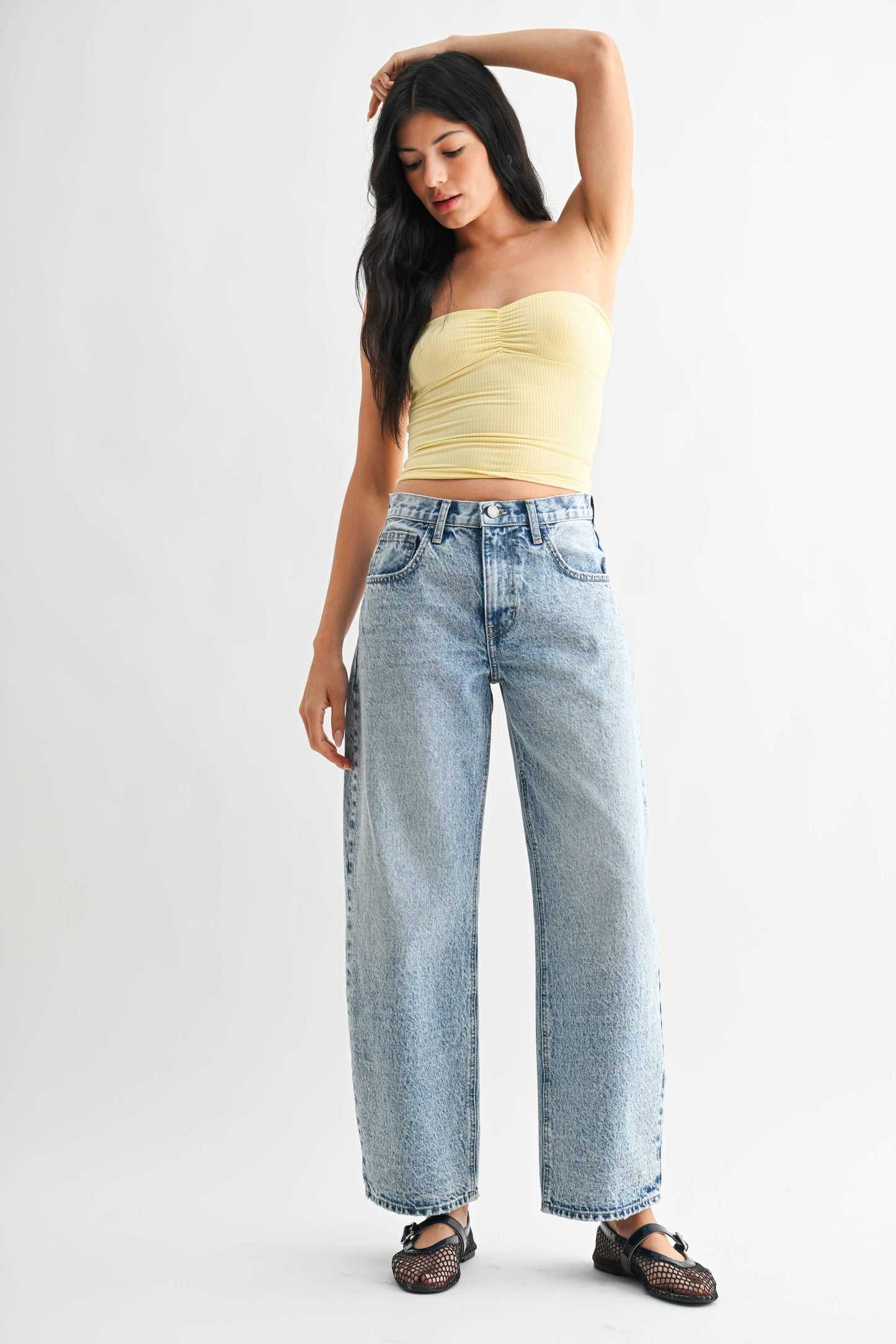 Light Wash Barrel Jean