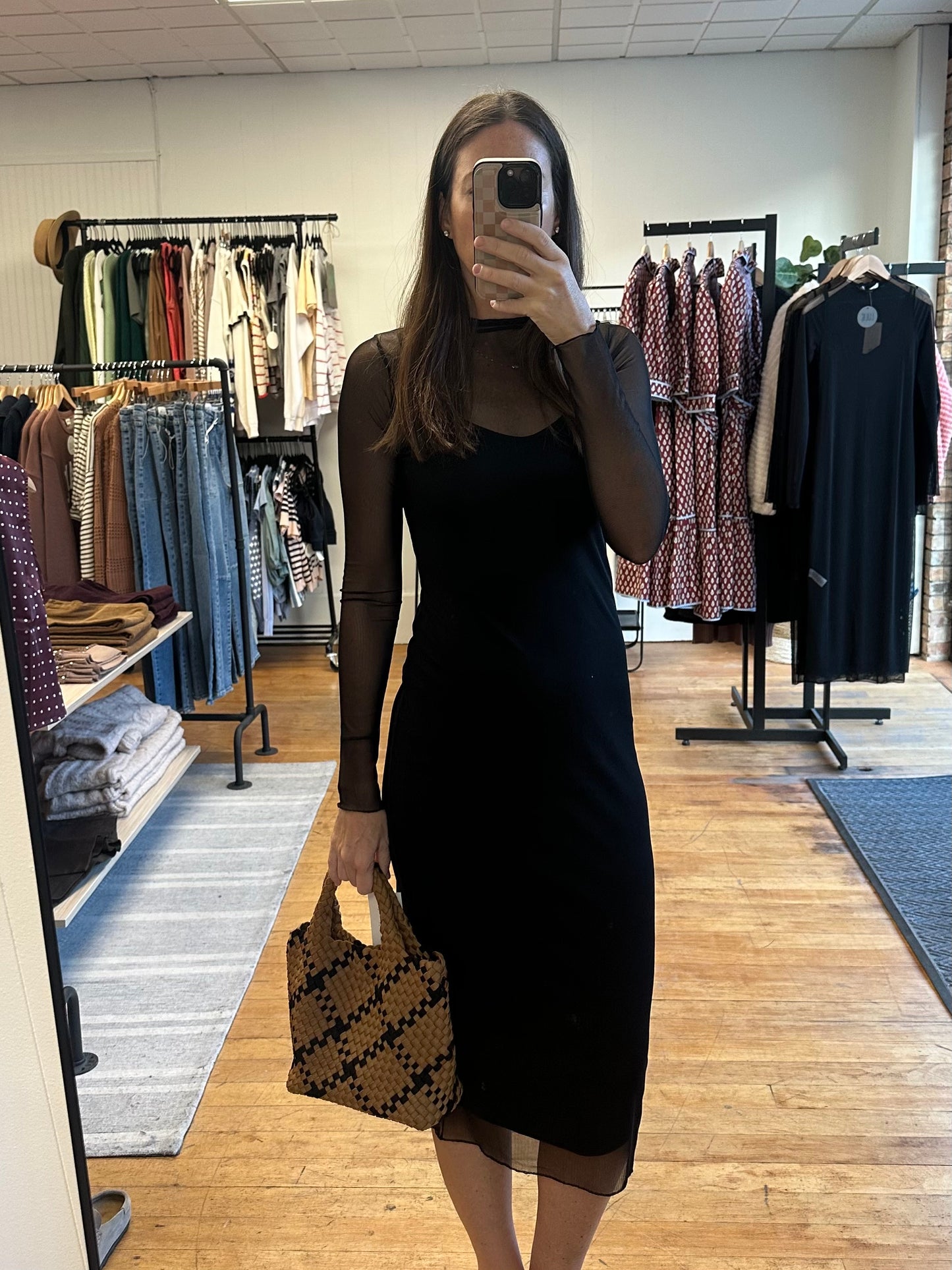 Shibon Layered Mesh Dress