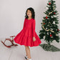 Gwendolyn Ruffle Dress- Scarlet