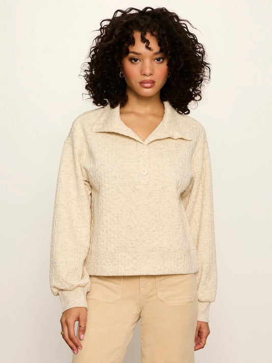 Halley Relaxed Popover- Heather Bone