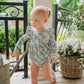 Leah Romper- Wildflower Grid