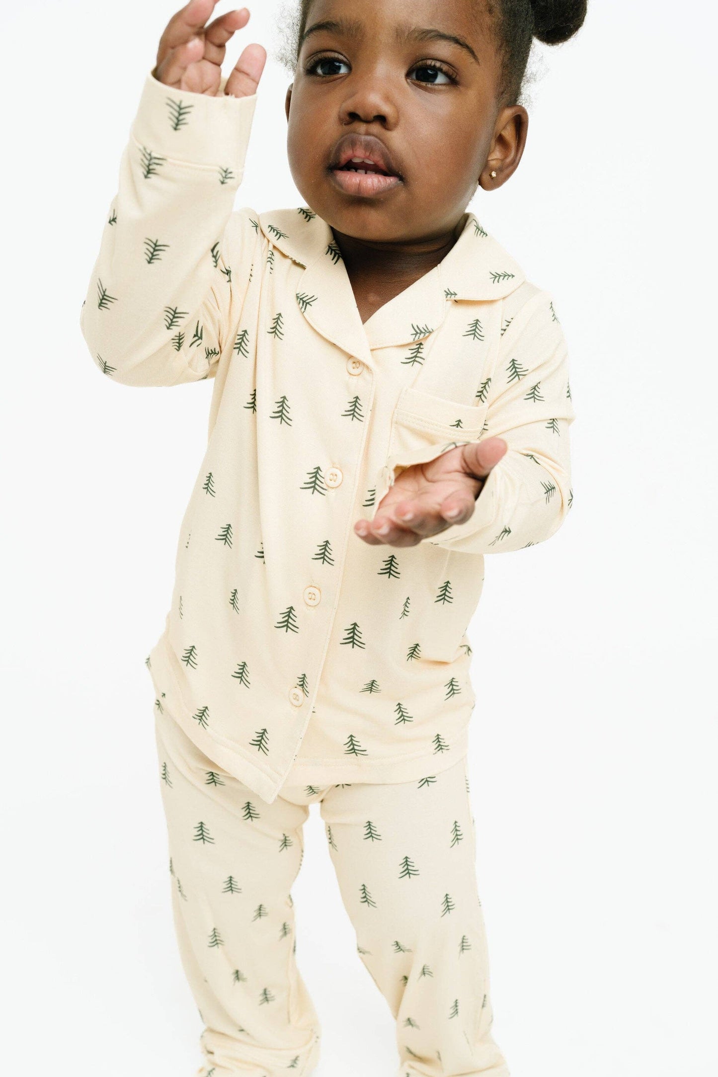 Pine Forest Bamboo Button Up Set