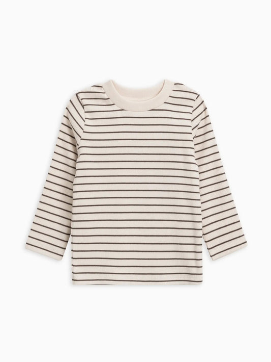 Organic Cotton Baby Rory Ribbed Long Sleeve Top - Jax Stripe - Lulie