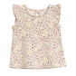 Organic Ella Ruffle Sleeve Tank - Giada Floral / Lilla