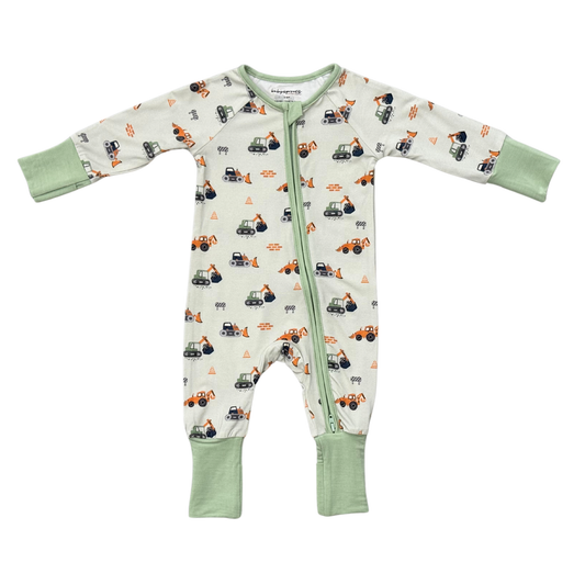 Long Sleeve Zip Romper- Construction