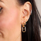 Gold Soda Tab Huggie Earrings