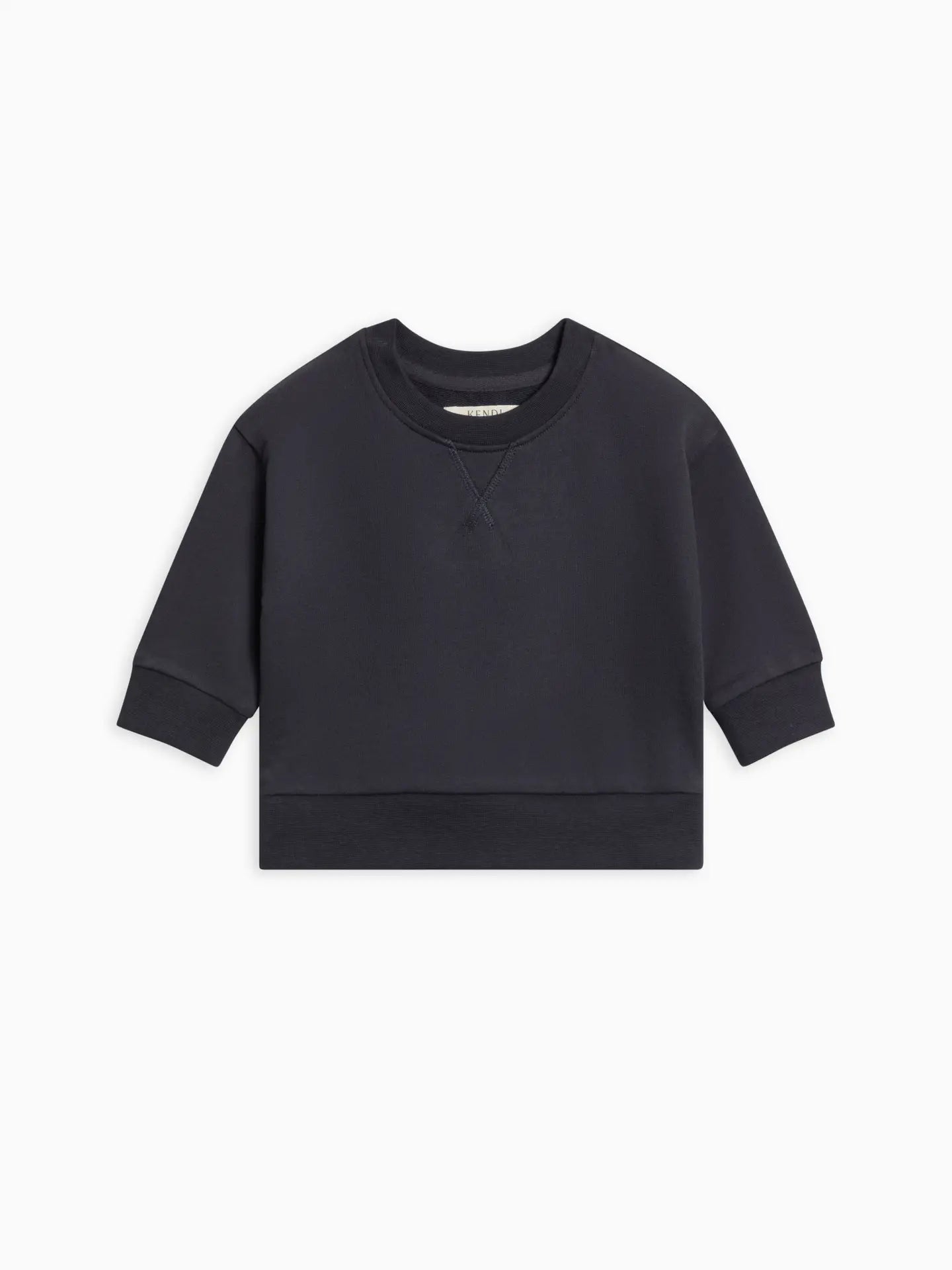 Quinn French Terry Relaxed Pullover Sweatshirt- Navy