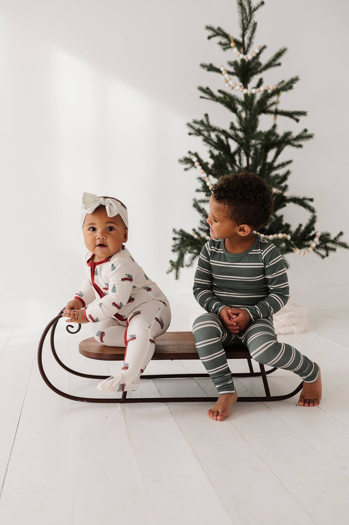Bamboo Two Piece Set- Pine Stripe