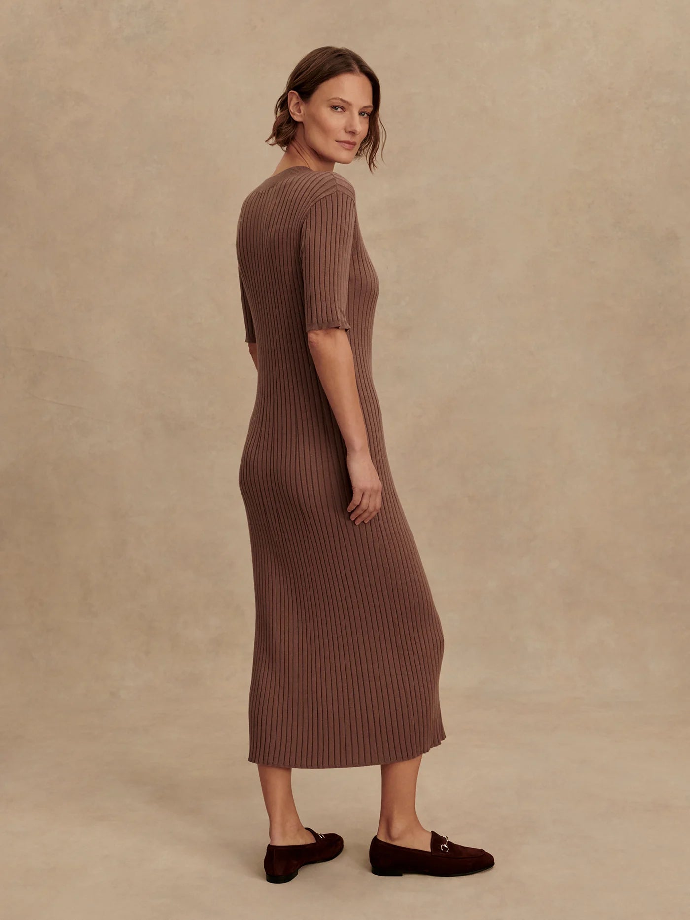 Maeve 2.0 Rib Knit Midi Dress