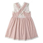 Organic Cross Back Dress - Coral Stripes