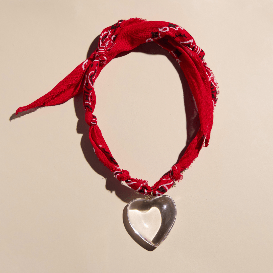 Red Bandana Charm Necklace