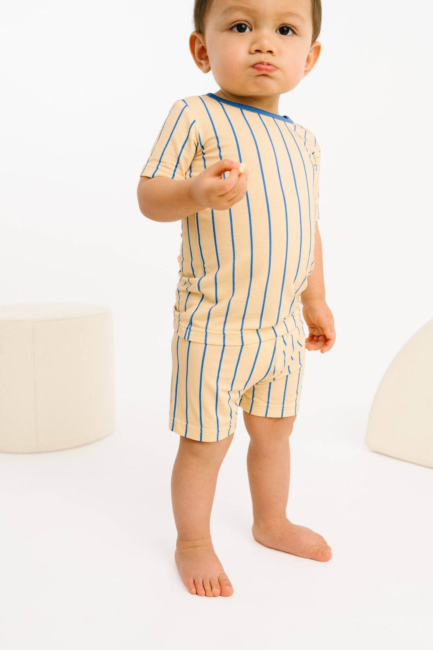 Vintage Stripe Bamboo Shorts Set